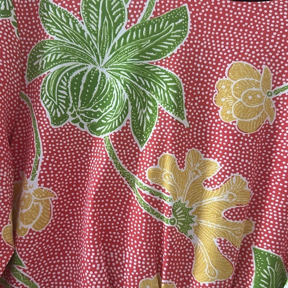 J. McLaughlin Tropical Print Catalina
Cloth Ruched Sheath Dress Sz Large Preppy - Picture 3 of 7